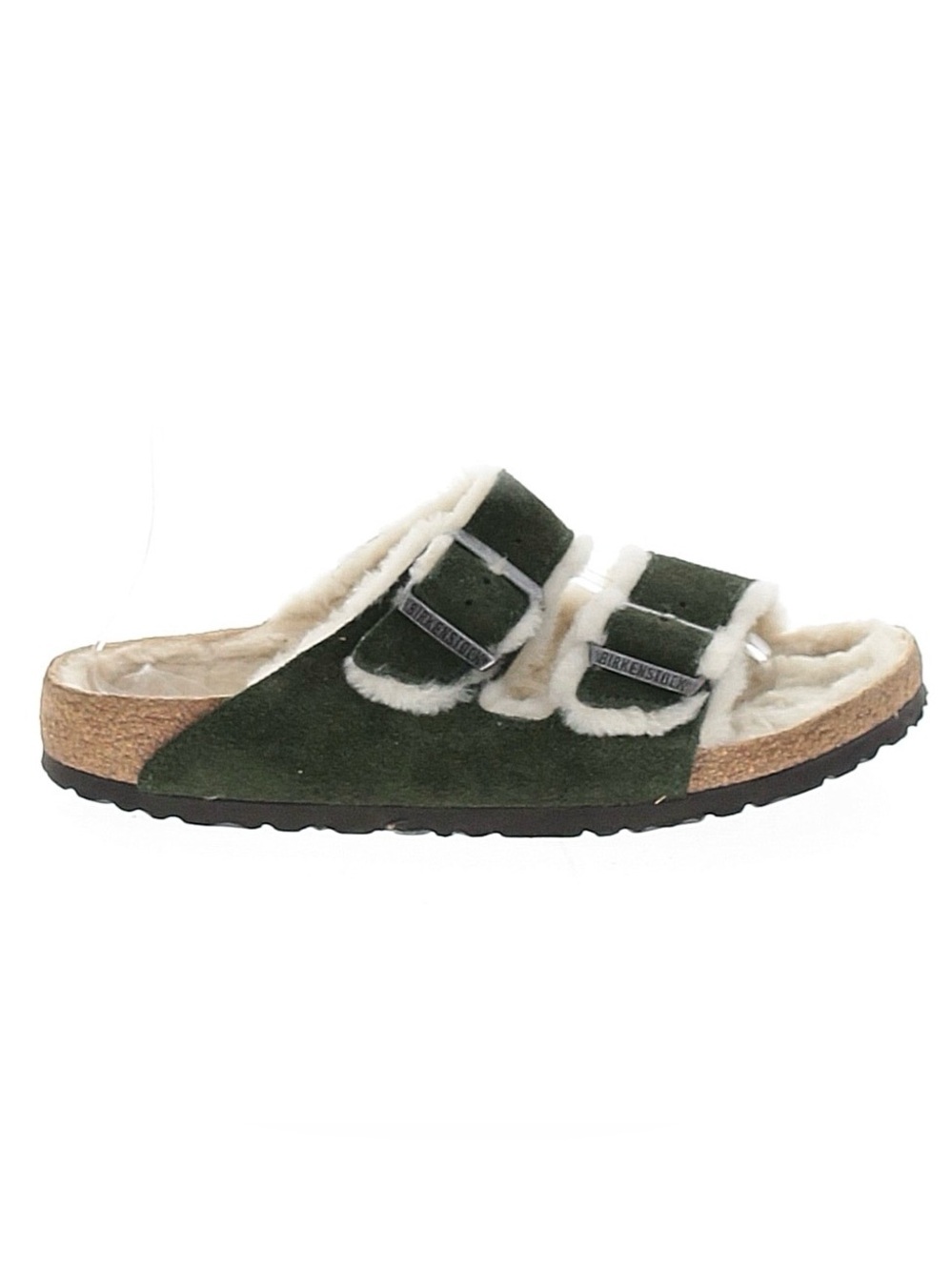 Birkenstock Arizona Shearling Sandal in Forest Green - EUC - EU 40